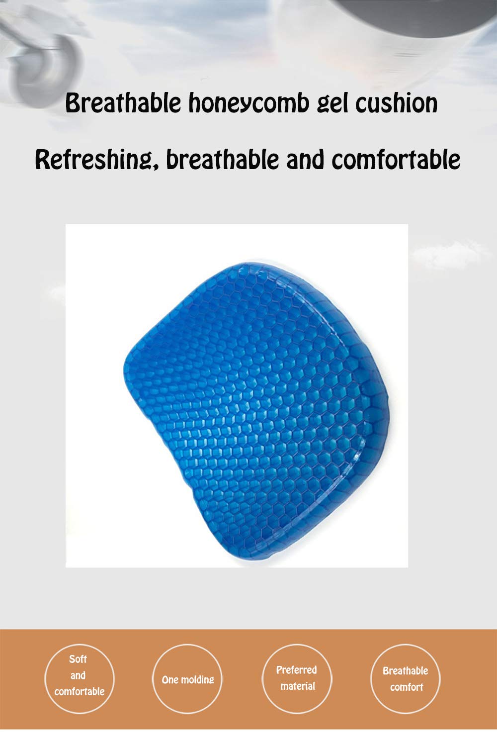 COJÍN SUAVE GEL FLEXIBLE ALIVIAR FATIG CADERA RONDON - 6