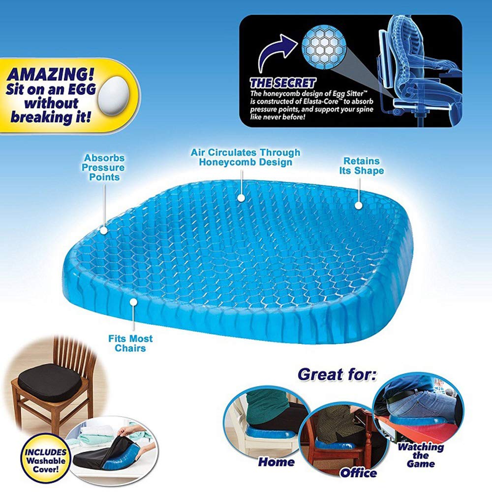 COJÍN SUAVE GEL FLEXIBLE ALIVIAR FATIG CADERA RONDON - 8