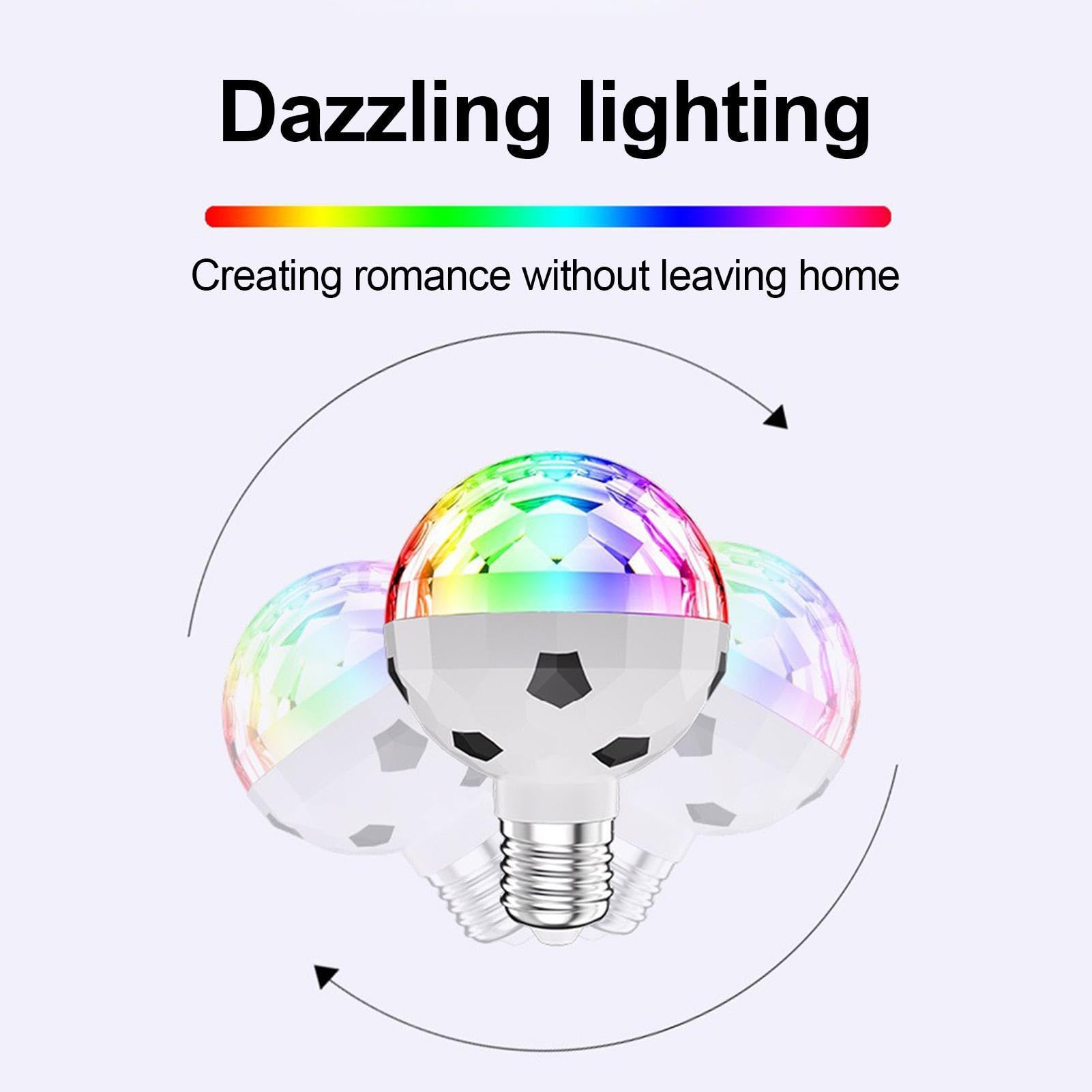 BOMBILLA LED GIRATORIA BOLA RGB COLORES FIESTAS RONDON - 7