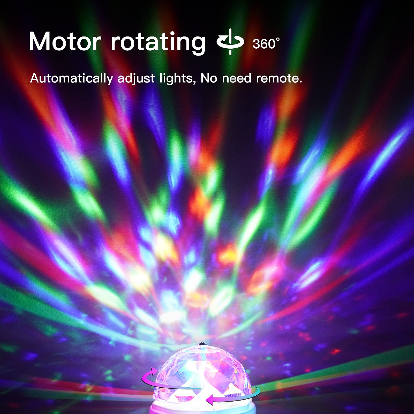 BOMBILLA LED GIRATORIA BOLA RGB COLORES FIESTAS RONDON - 9