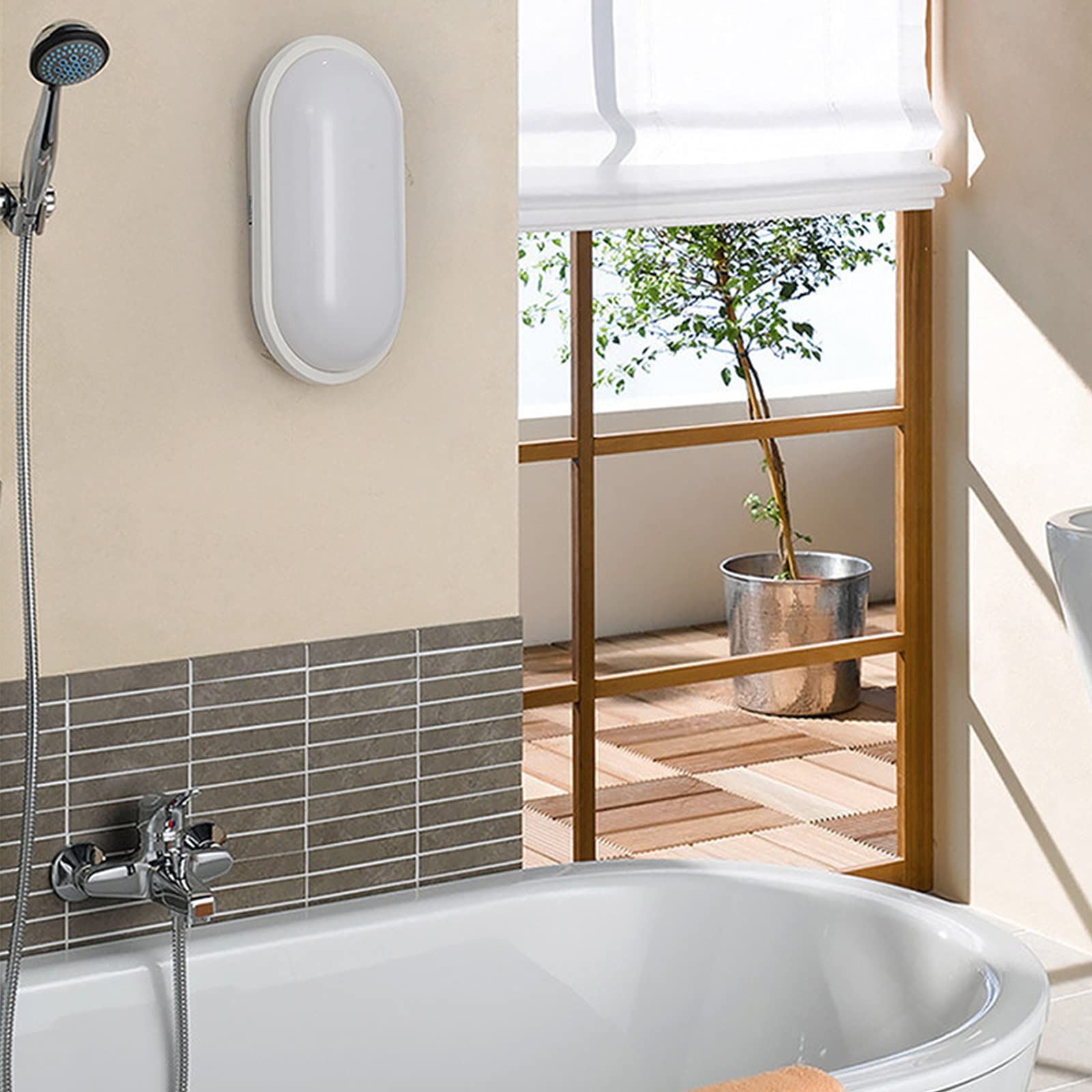 LÁMPARA LED PARED IMPERMEABLE BAÑO DORMITORIO HOGAR RONDON - 2