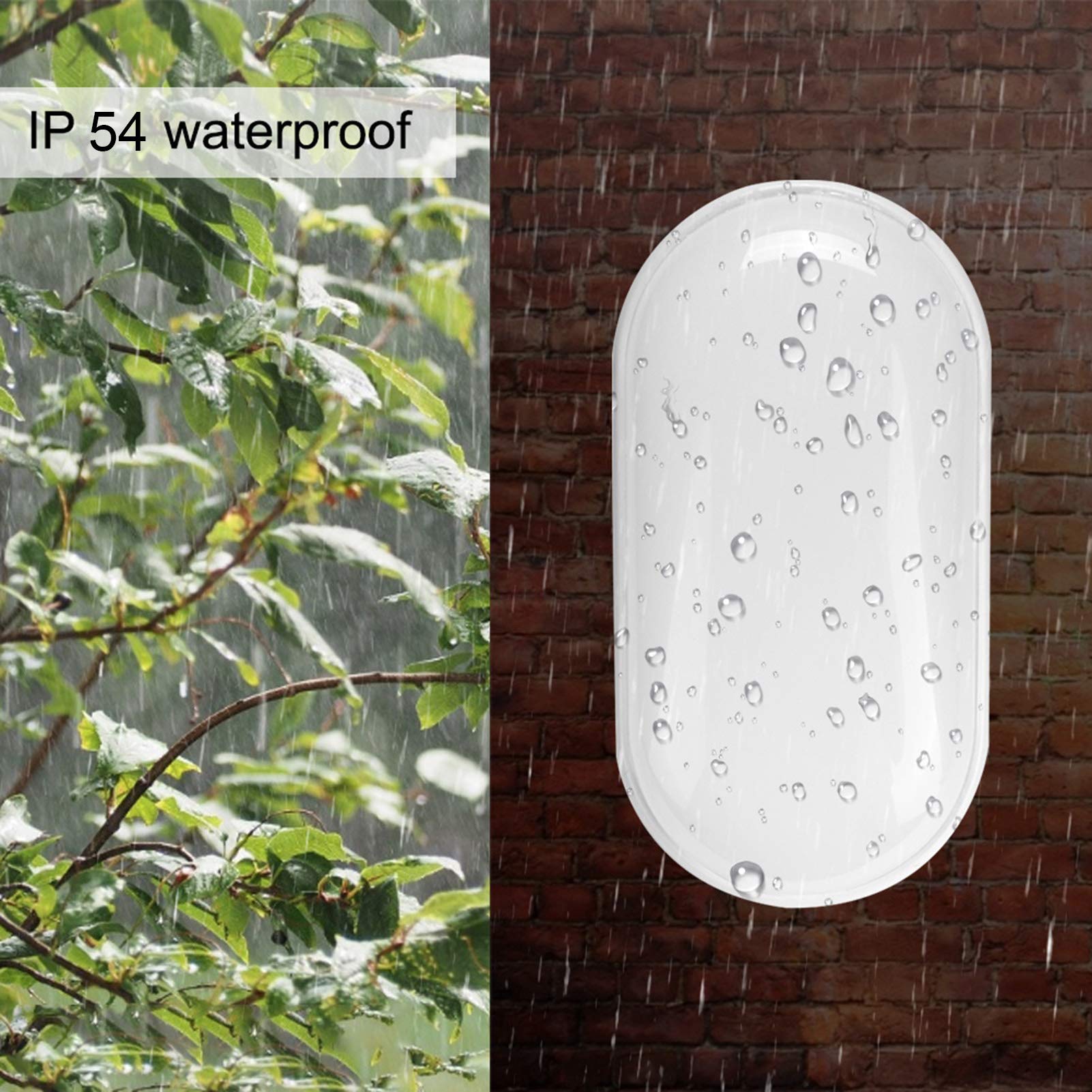 LÁMPARA LED PARED IMPERMEABLE BAÑO DORMITORIO HOGAR RONDON - 4