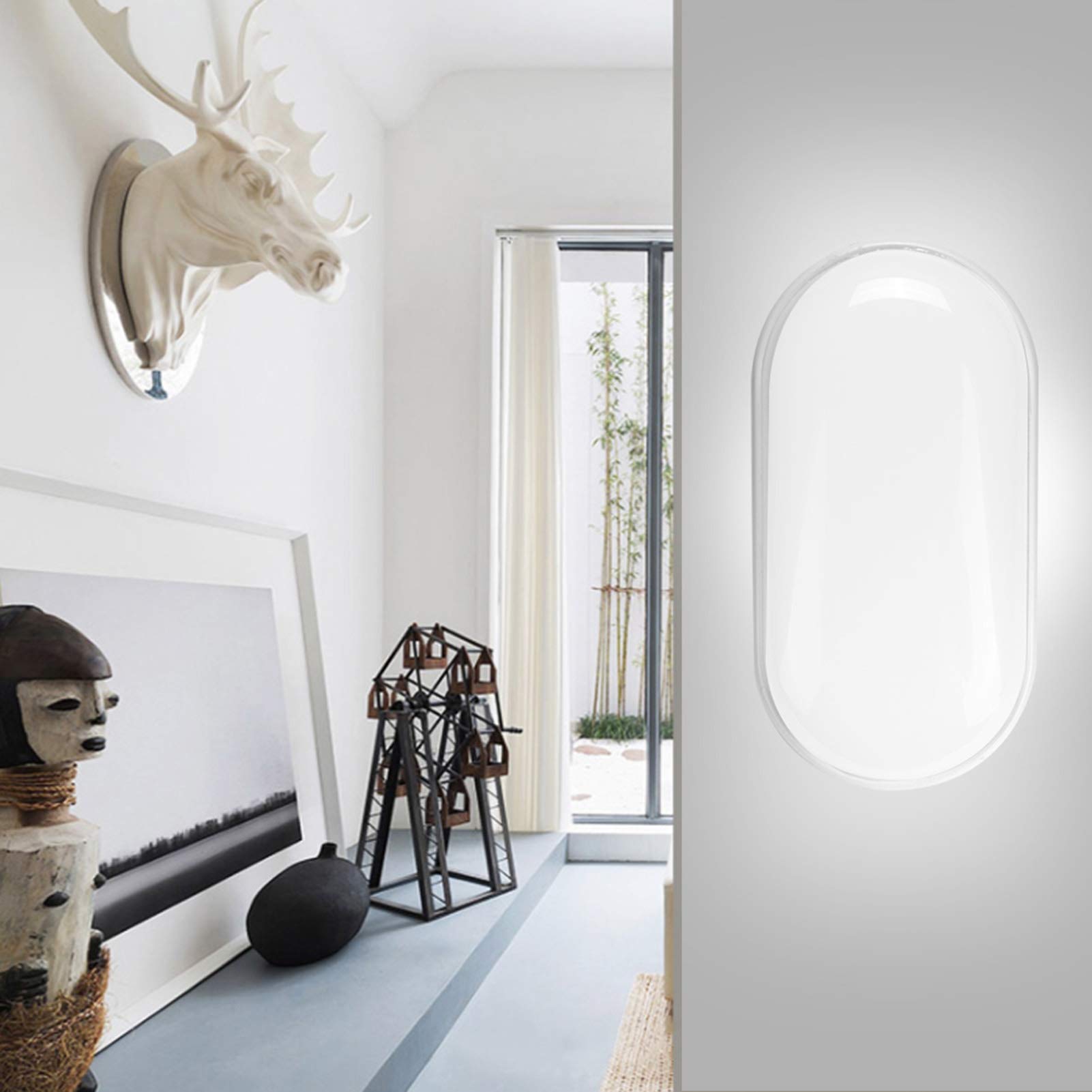 LÁMPARA LED PARED IMPERMEABLE BAÑO DORMITORIO HOGAR RONDON - 8
