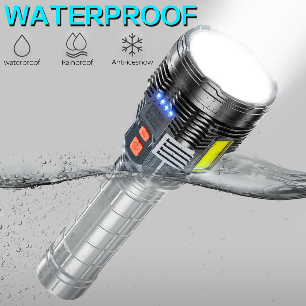 LINTERNA PORTÁTIL ULTRABRILLANTE LED RECARGABLE USB RONDON - 4