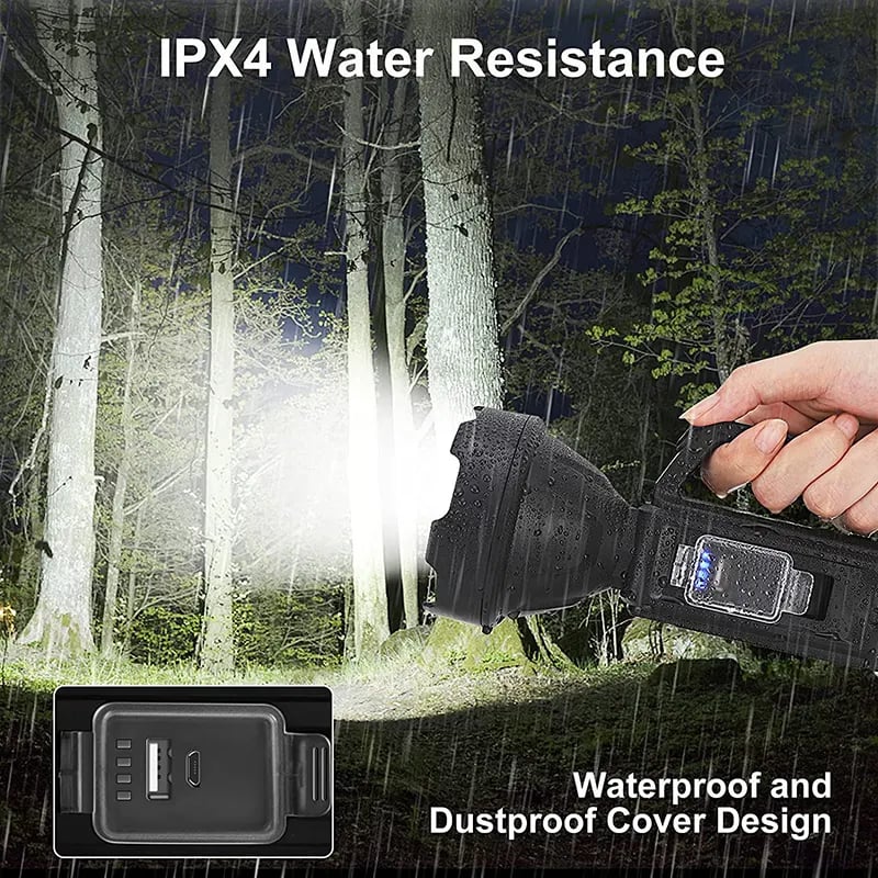 LINTERNA RECARGABLE LED USB SOLAR MANO CAMPING RONDON - 1