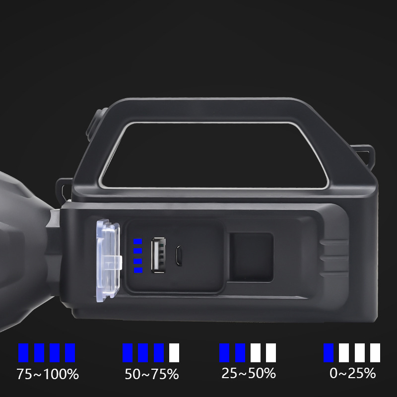 LINTERNA RECARGABLE LED USB SOLAR MANO CAMPING RONDON - 5