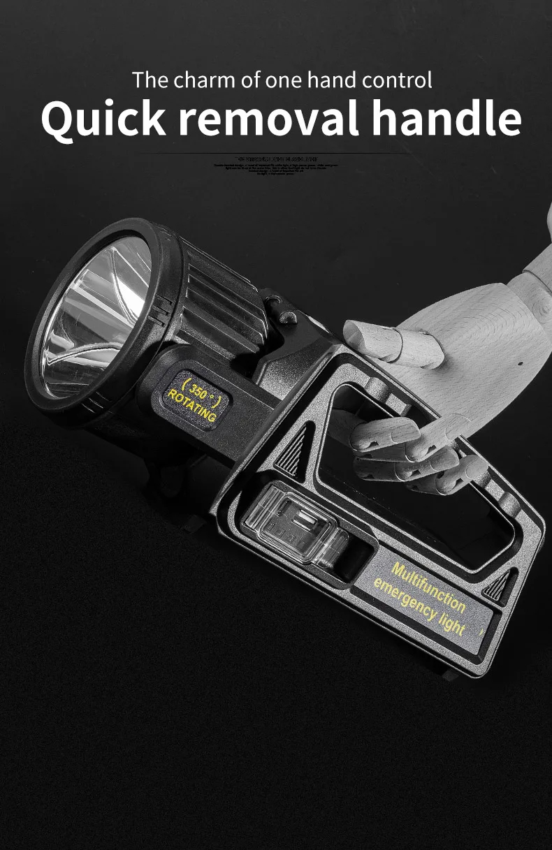 LINTERNA LED RECARGABLE GIRATORIO EXTERIORES SOLAR RONDON - 4