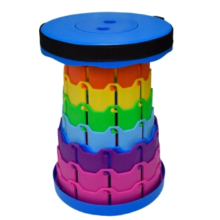 TABURETE TELESCÓPICO PORTÁTIL VIAJE PLEGABLE RESISTE RONDON | Multicolor | No - 1