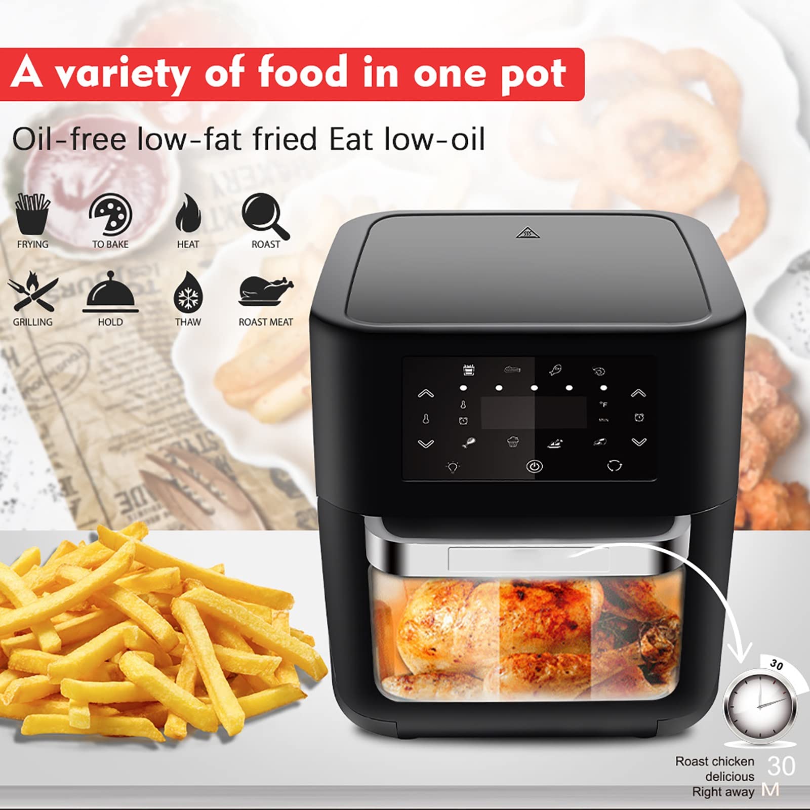 HORNO FREIDORA AIRE MULTIFUNCIÓN INTELIGENTE COCINA RONDON - 3