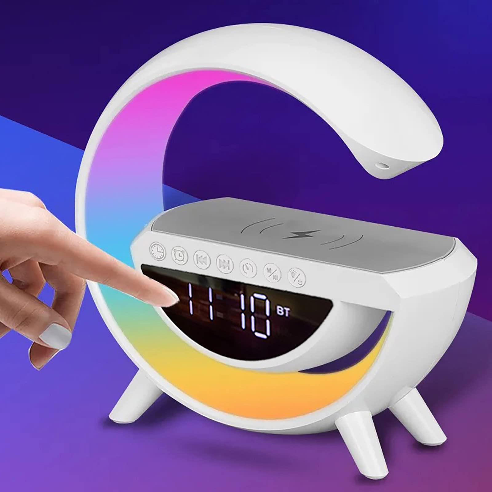 ALTAVOZ BLUETOOTH RELOJ DIGITAL LED ALTAVOCES HOGAR RONDON - 8