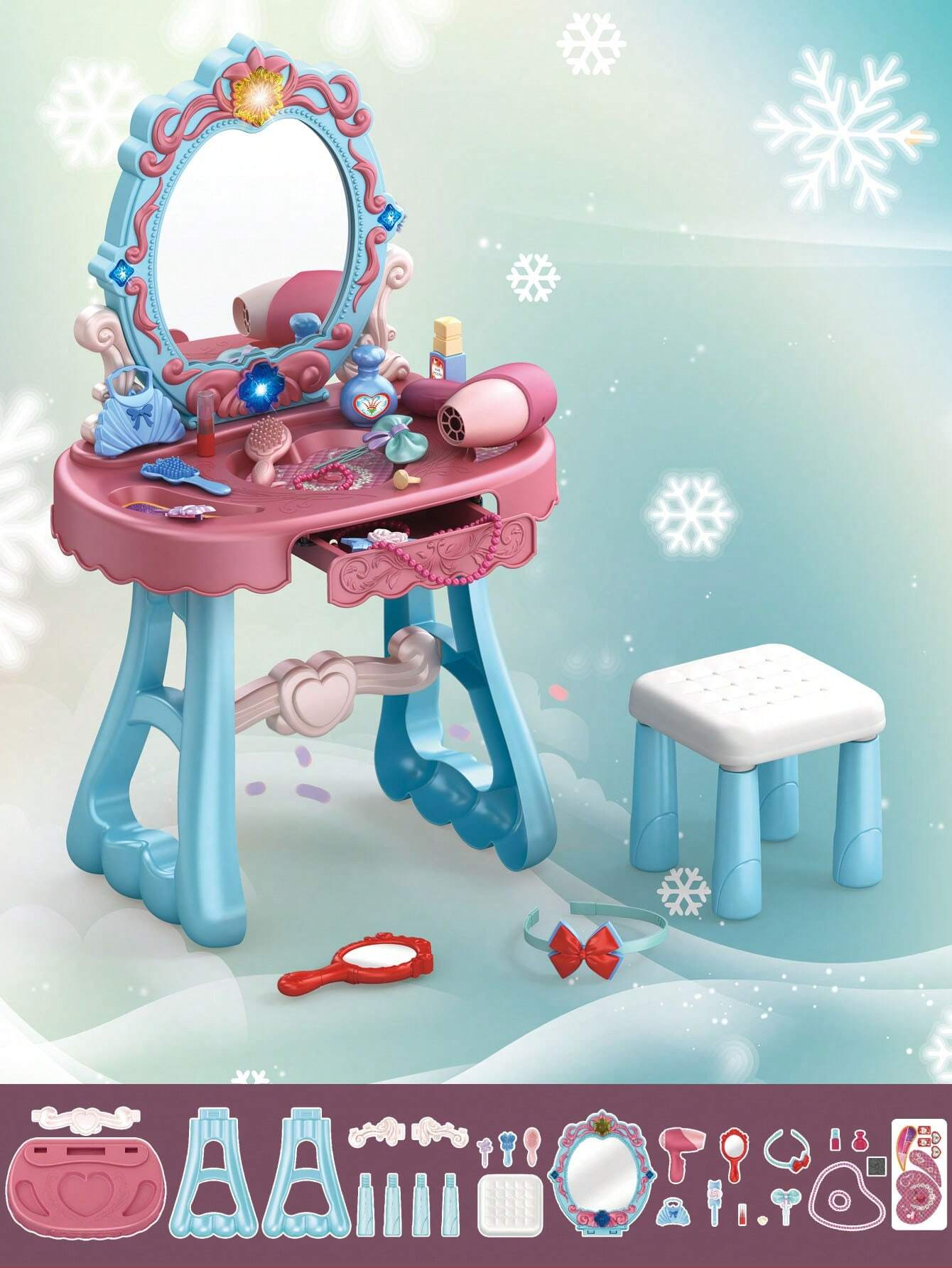TOCADOR PRINCESA JUEGOS SIMULACIÓN JOYERÍA REGALO RONDON - 7