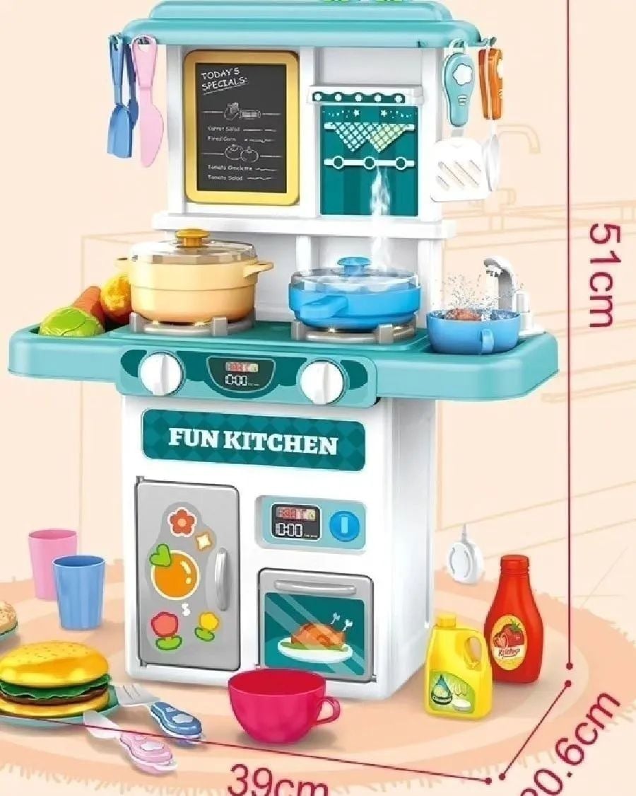 CONJUNTO JUGUETE COCINA MESA SIMULADA LUZ SONIDO RONDON - 1