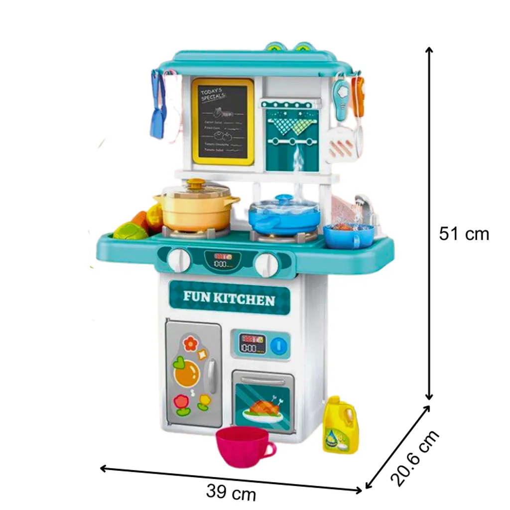 CONJUNTO JUGUETE COCINA MESA SIMULADA LUZ SONIDO RONDON - 3