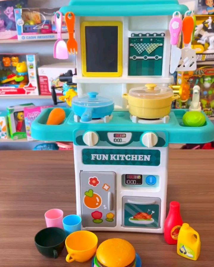 CONJUNTO JUGUETE COCINA MESA SIMULADA LUZ SONIDO RONDON - 9