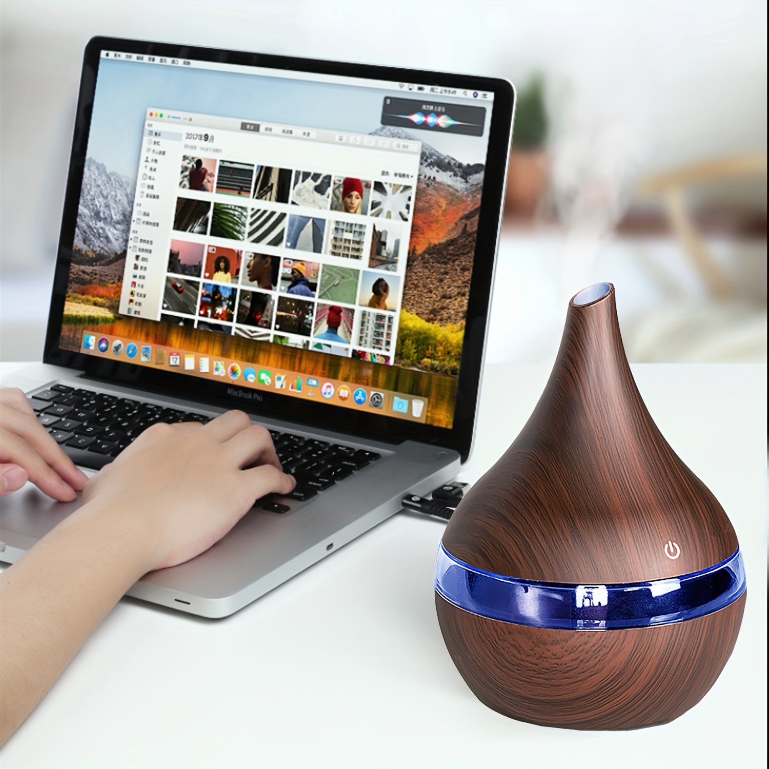 MINI HUMIDIFICADOR LED HUMEDAD SIETE COLORES LUZ LED RONDON - 5