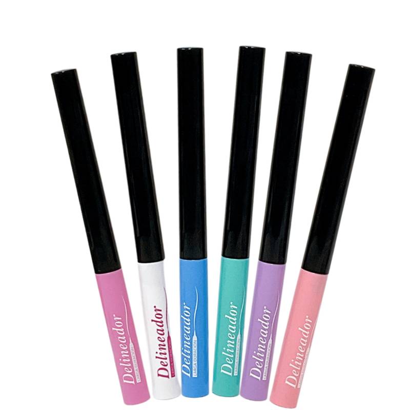 DELINEADOR OJOS COLORES PASTEL LIQUIDO PACK BELLEZA RONDON - 4