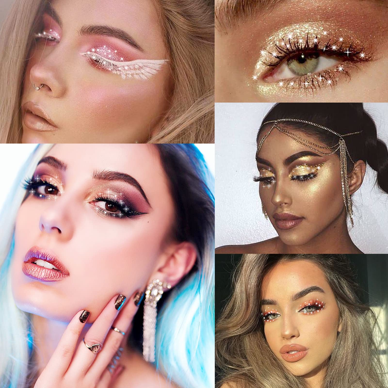 MÁSCARA PESTAÑA BRILLANTE COLORIDAS MAQUILLAJE ROSTRO RONDON - 9