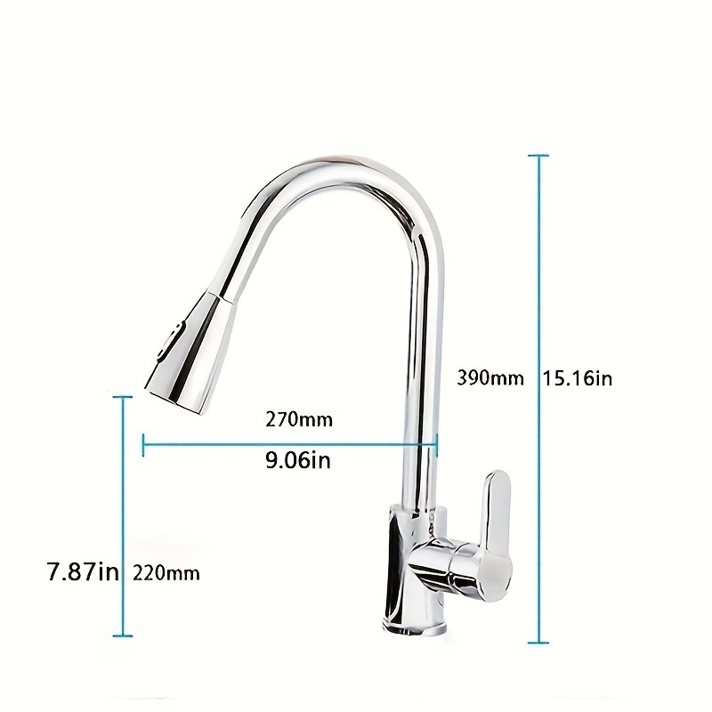 GRIFO COCINA SENSOR TÁCTIL MEZCLADOR EXTRAÍBLE 360 RONDON - 5