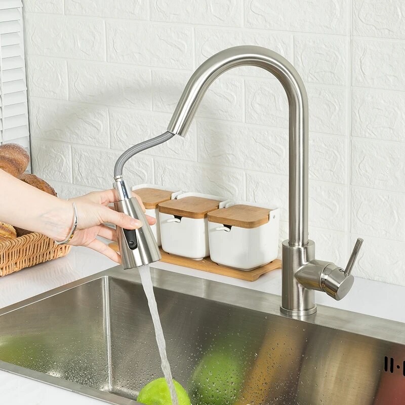 GRIFO COCINA SENSOR TÁCTIL MEZCLADOR EXTRAÍBLE 360 RONDON - 9