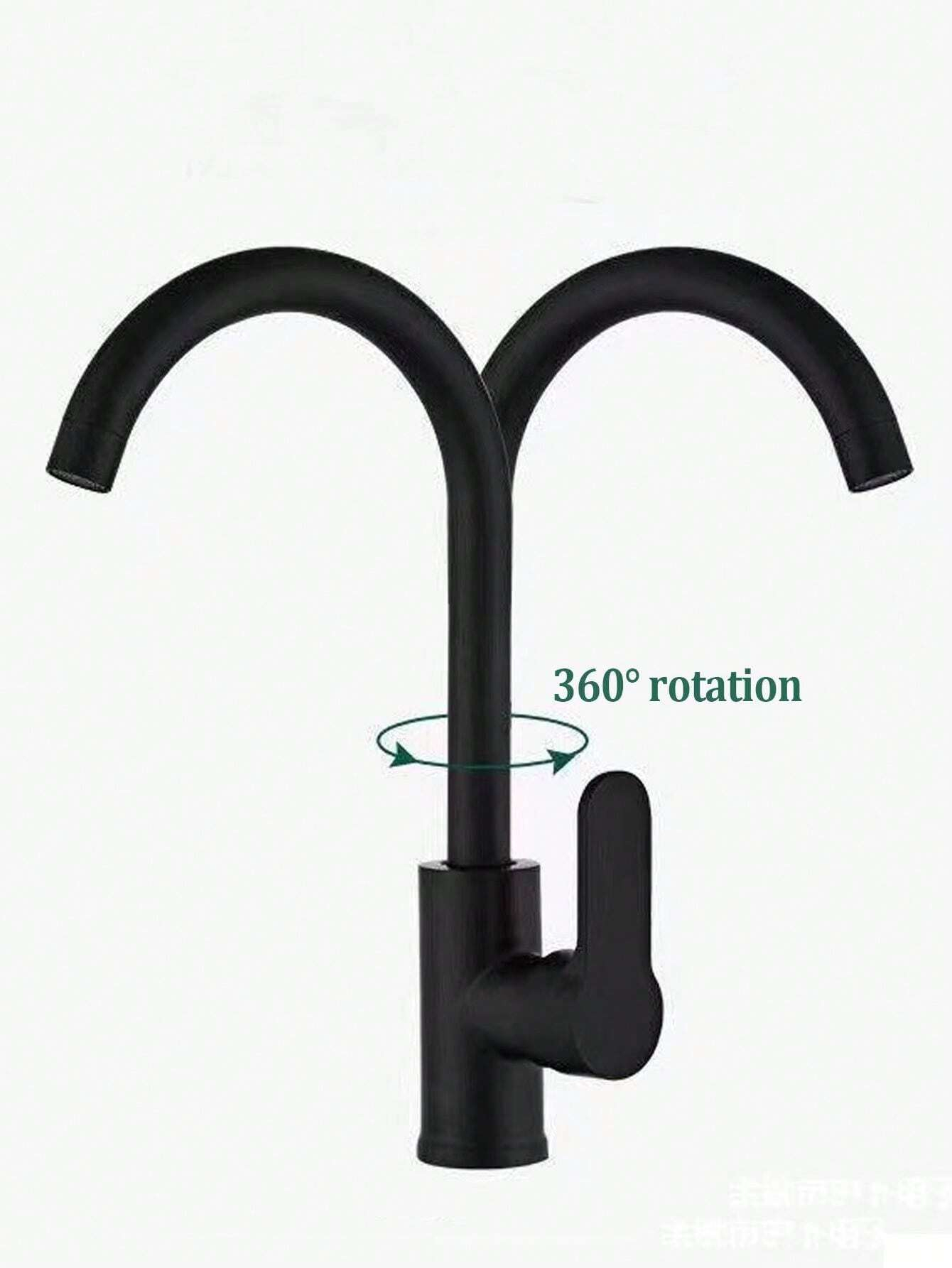GRIFO LLAVE MEZCLADORA FREGADERO CUELLO CURVO COCINA RONDON - 3