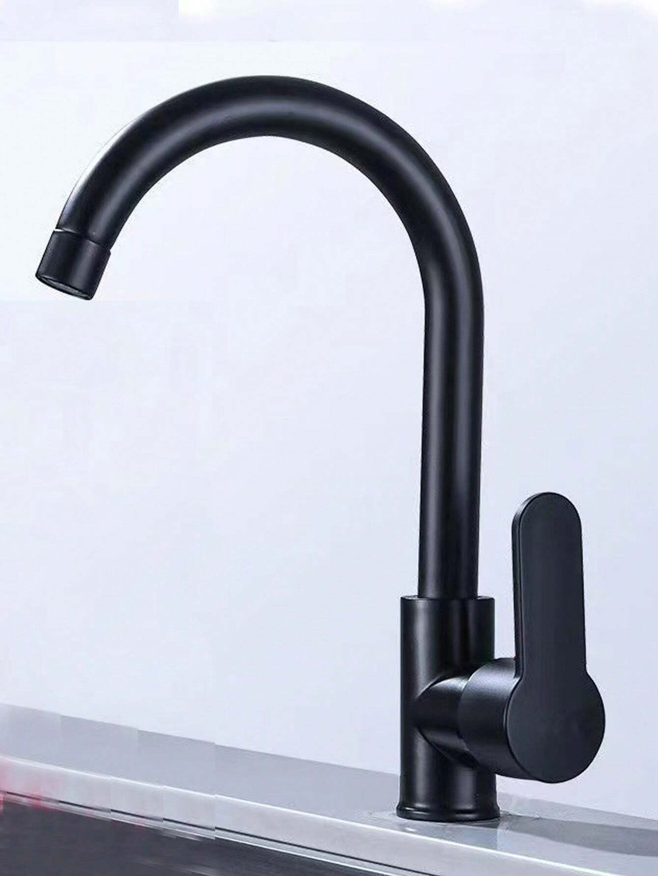 GRIFO LLAVE MEZCLADORA FREGADERO CUELLO CURVO COCINA RONDON - 5