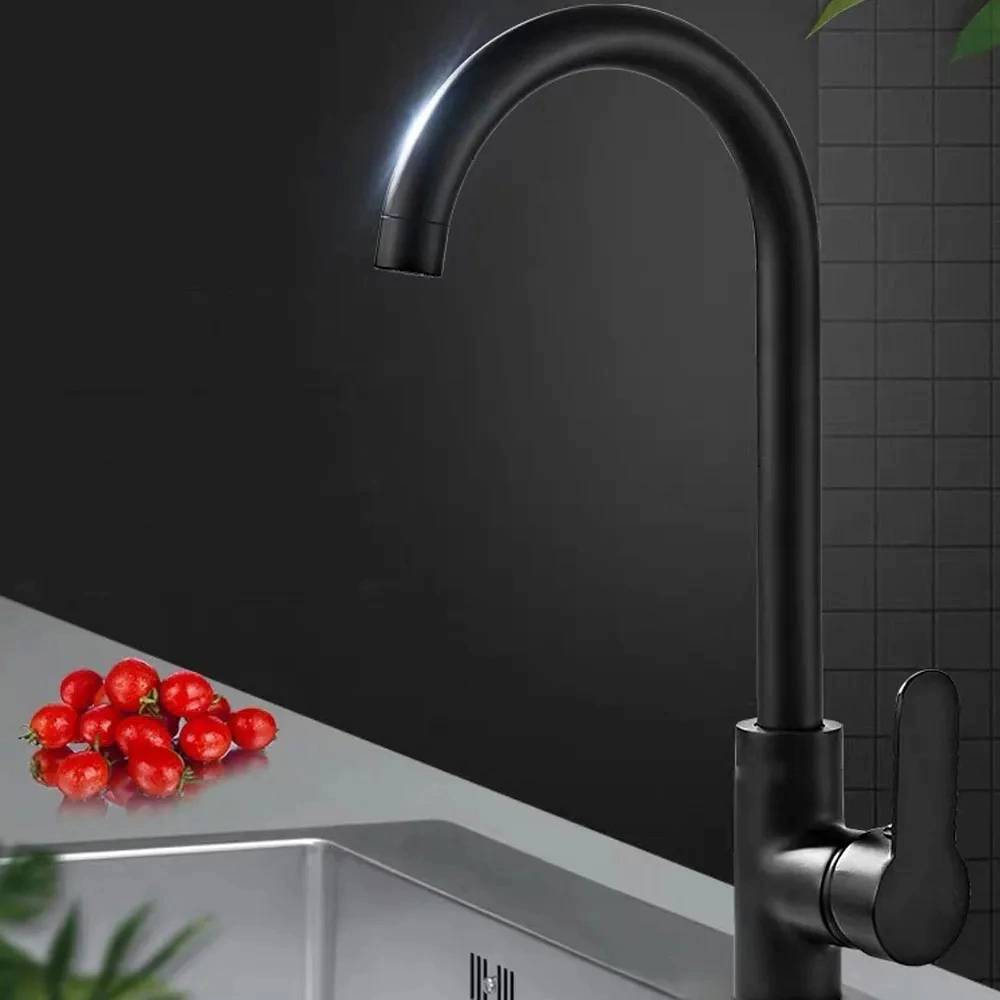GRIFO LLAVE MEZCLADORA FREGADERO CUELLO CURVO COCINA RONDON - 7