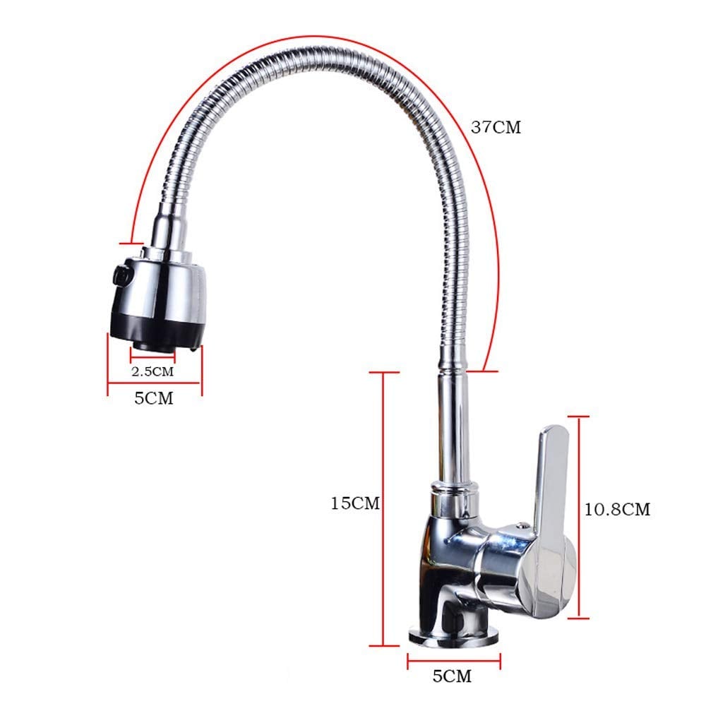 GRIFO COCINA FREGADERO MEZCLADOR AGUA GIRATORIOMANIJA RONDON - 1