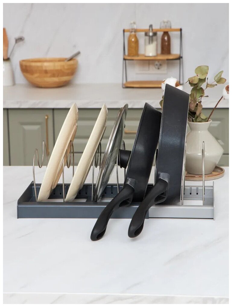 ESTANTE SECAR TAPAS ORGANIZADOR OLLAS SARTENES COCINA RONDON - 1