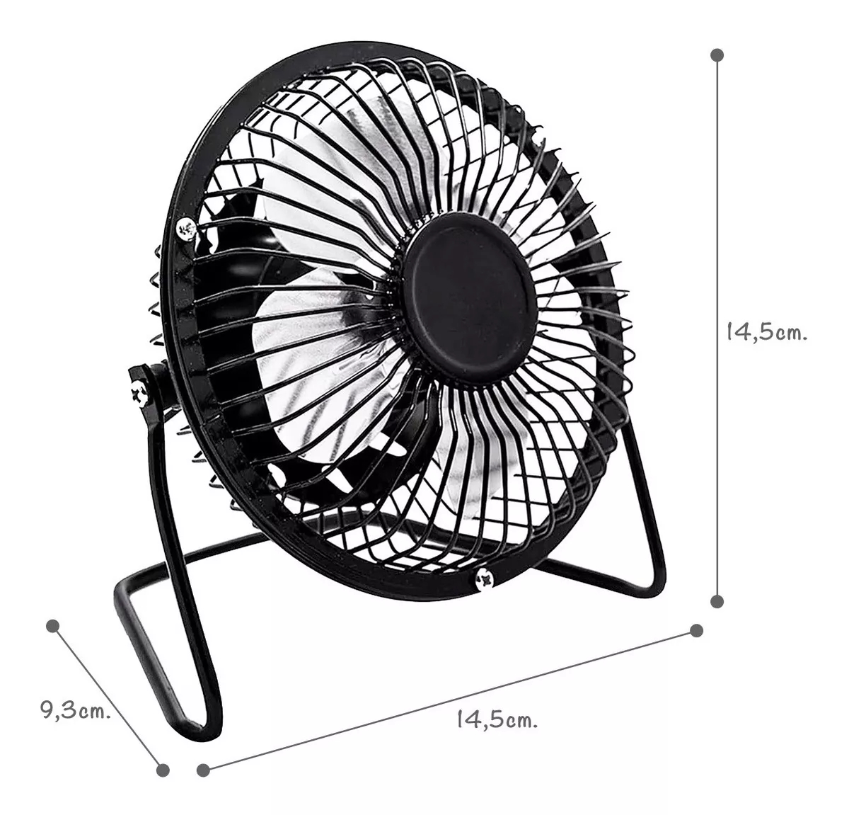 VENTILADOR SILENCIOSO GIRATORIO 360 USB VIAJES MESA RONDON - 2