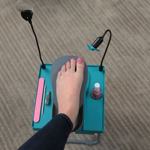 REPOSAPIÉS ANTIDESLIZANTE DISNEY PEDICURA LED RONDON VENTILADOR - 1