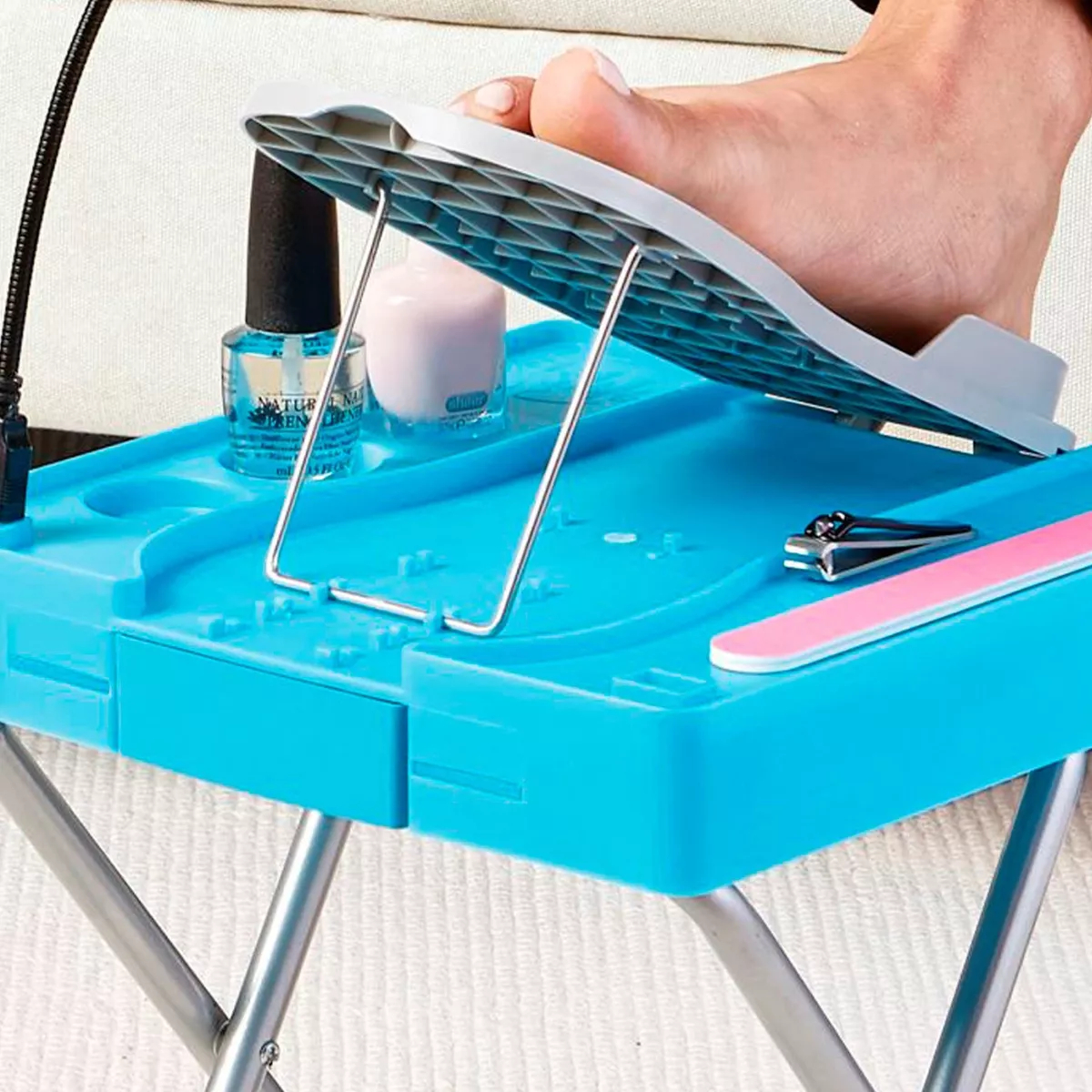 REPOSAPIÉS ANTIDESLIZANTE DISNEY PEDICURA LED RONDON VENTILADOR - 4