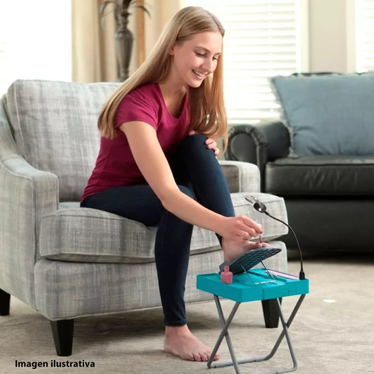 REPOSAPIÉS ANTIDESLIZANTE DISNEY PEDICURA LED RONDON VENTILADOR - 5