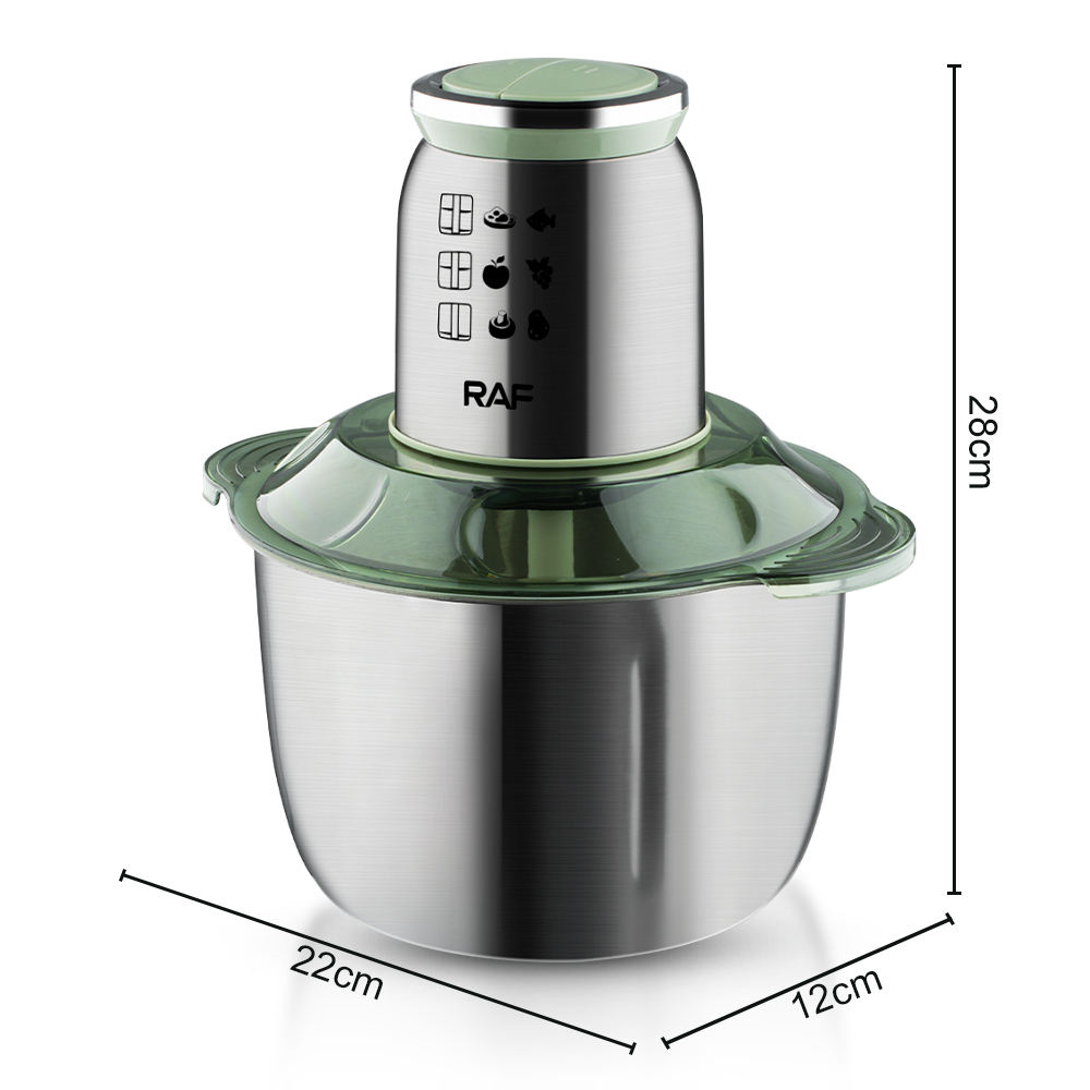 PROCESADOR ALIMENTOS ELÉCTRICO ACERO COCINA MOLEDOR RONDON - 8