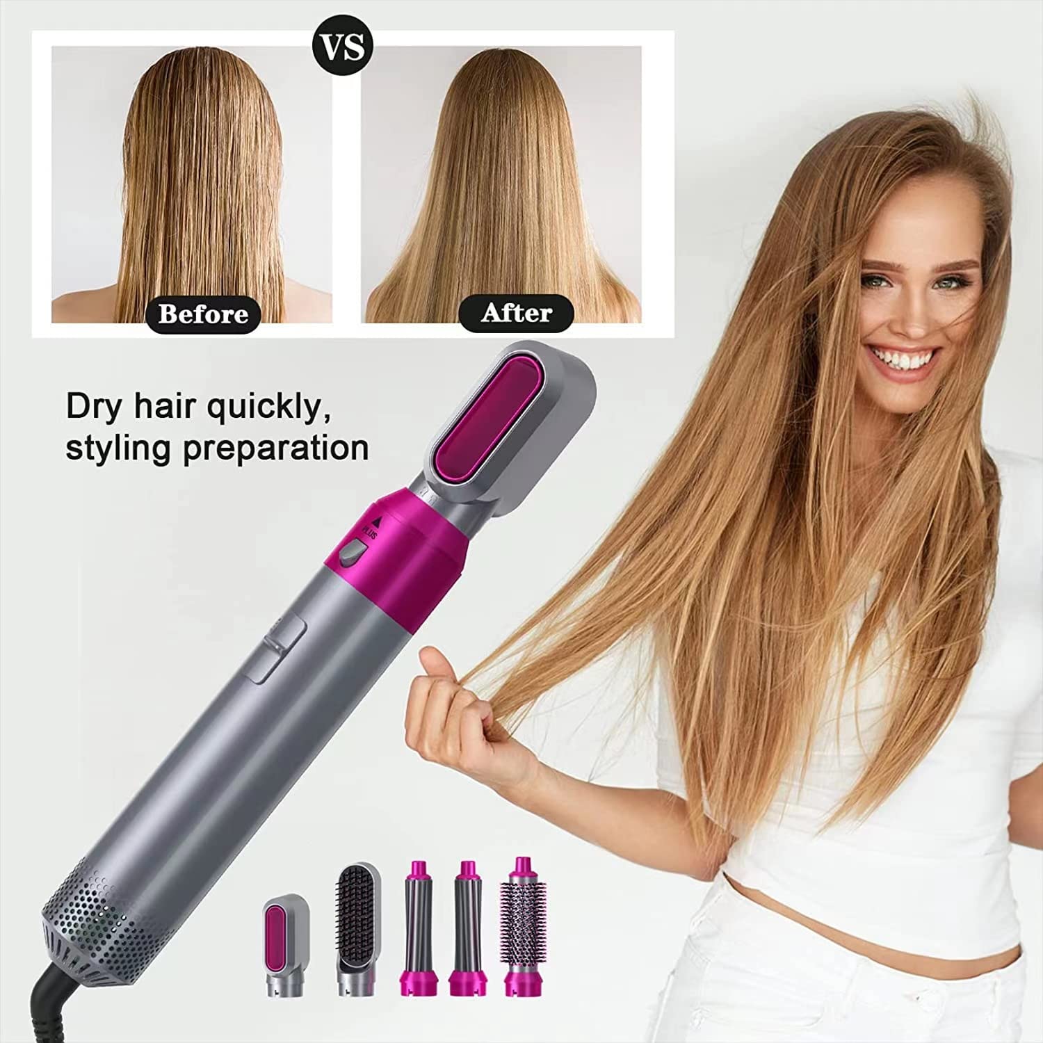 SECADOR PELO PEINADO 5 EN 1 AIRE SALÓN BELLEZA RONDON - 5