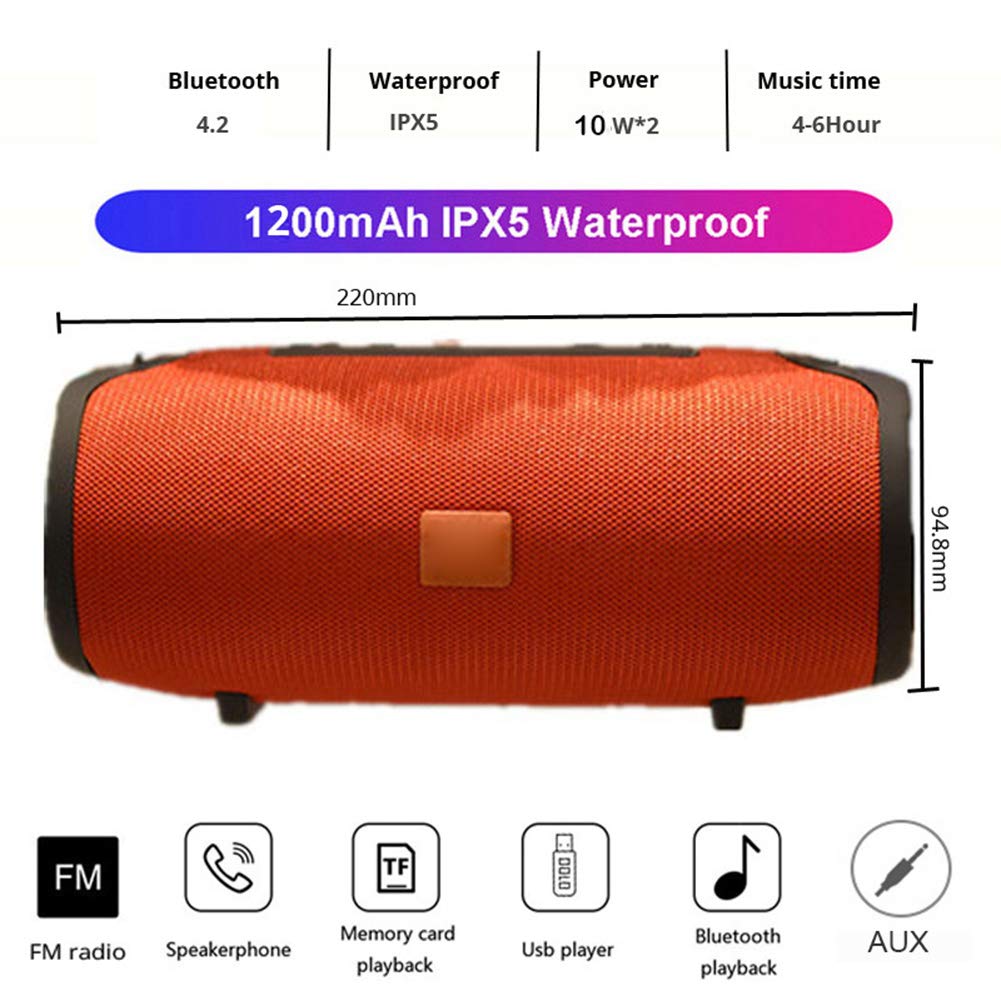 ALTAVOZ AUDIO STÉREO PARLANTE BLUETOOTH PORTÁTIL RONDON - 8