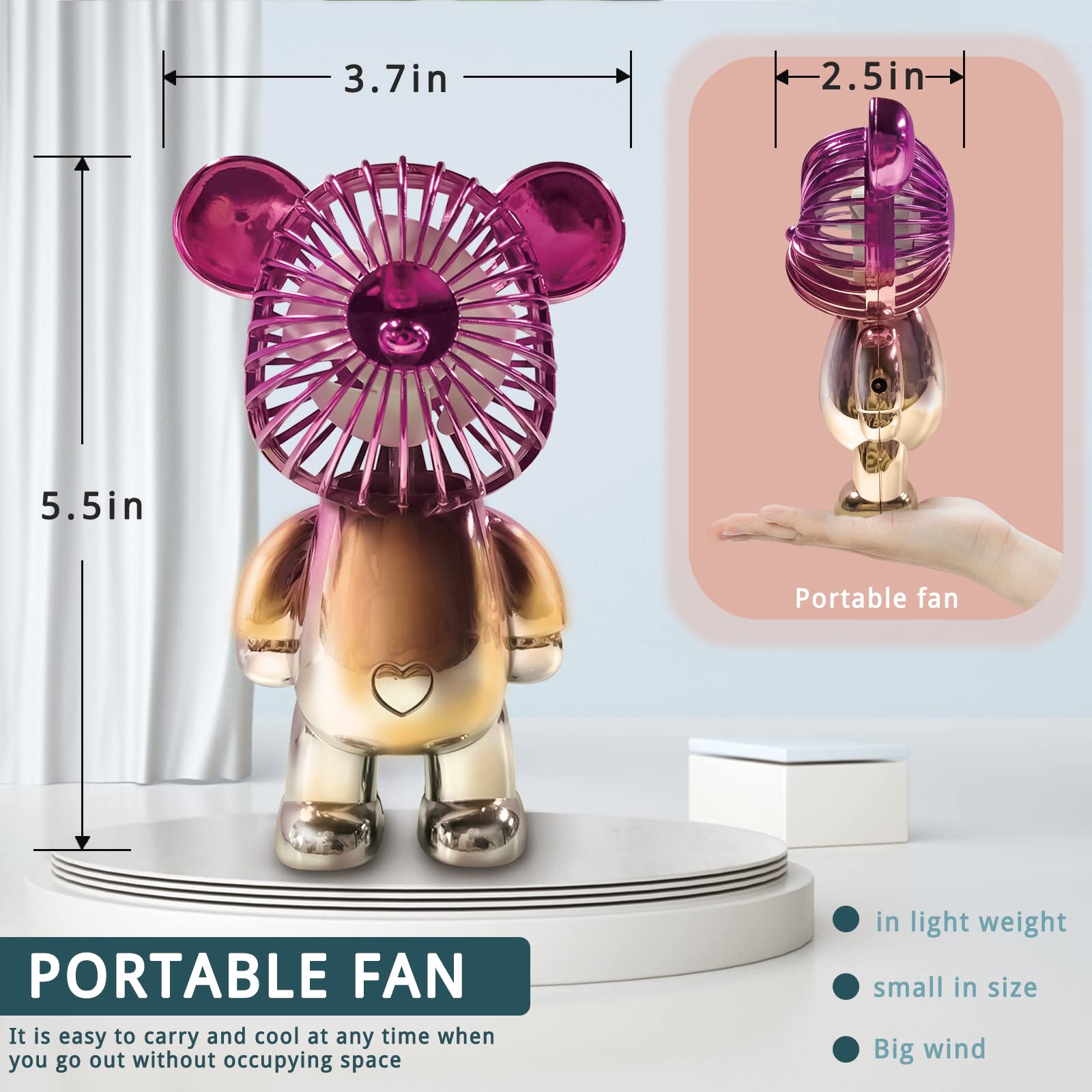 VENTILADOR USB DORMITORIO PORTATIL DURADERO PERFECTO RONDON - 3