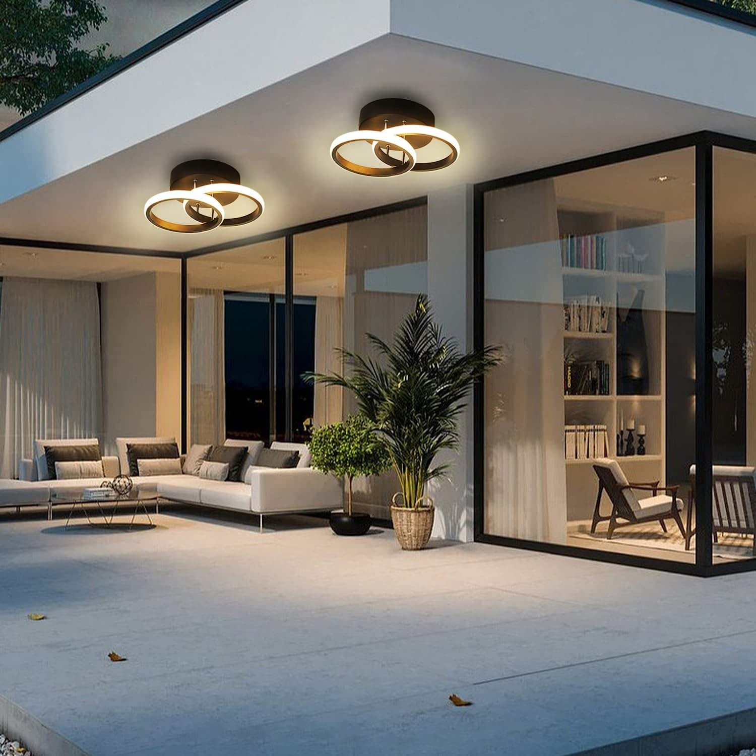 LÁMPARA TECHO LED MODERNA MONTAJE EMPOTRADO LOFT RONDON - 6