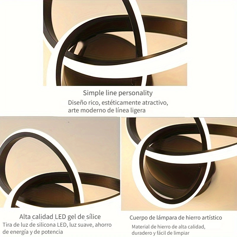 LÁMPARAS TECHO LED MODERNAS PASILLO NÓRDICA CREATIVA RONDON - 2
