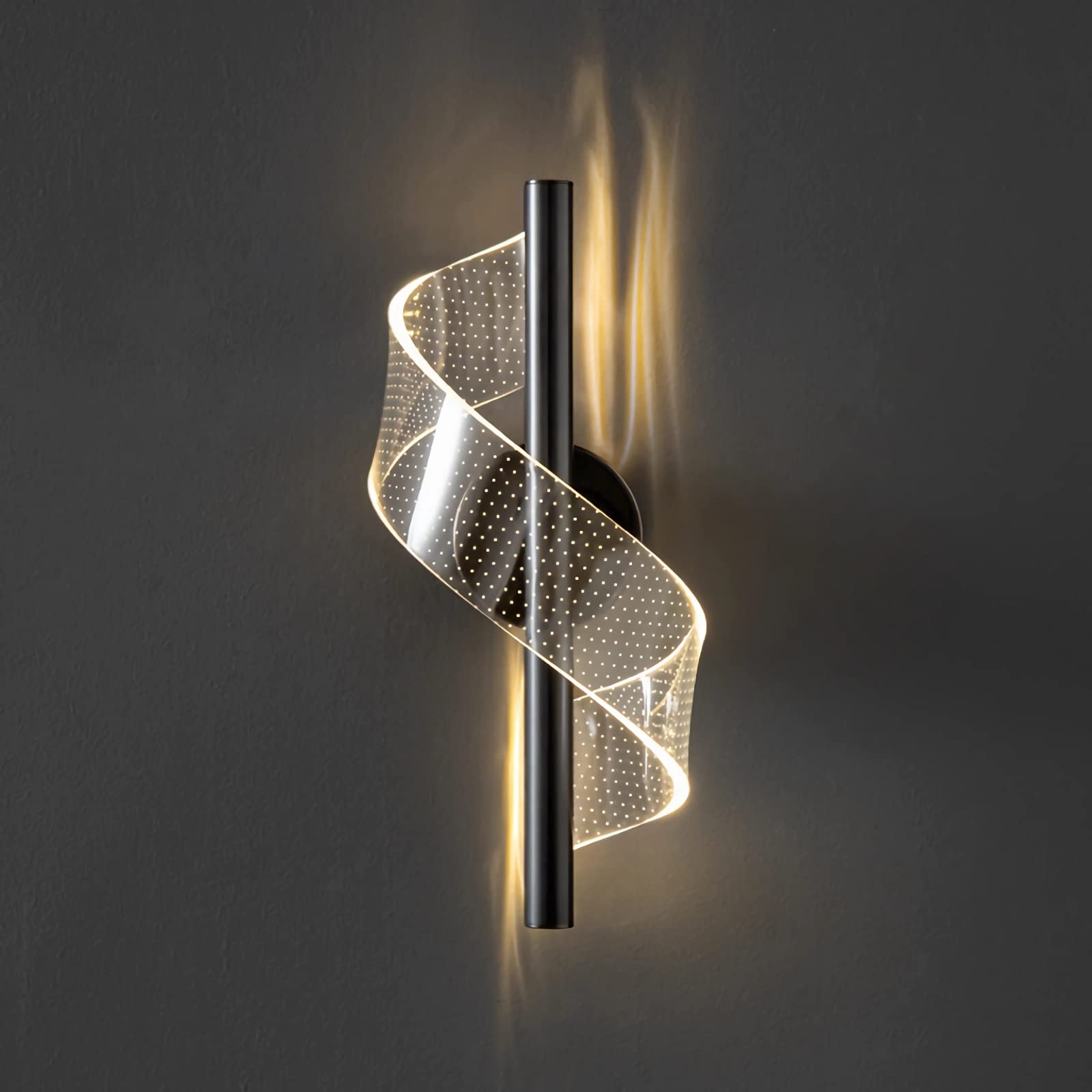 LÁMPARAS APLIQUES PARED LED MODERNOS ESPIRAL ACRILICA RONDON - 7