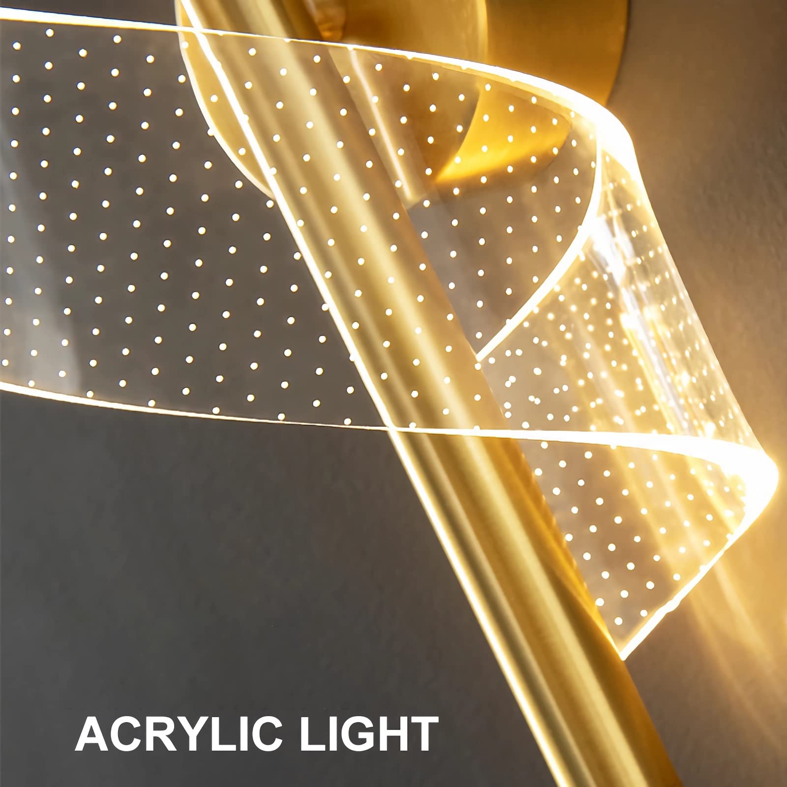 LÁMPARAS APLIQUES PARED LED MODERNOS ESPIRAL ACRILICA RONDON - 9