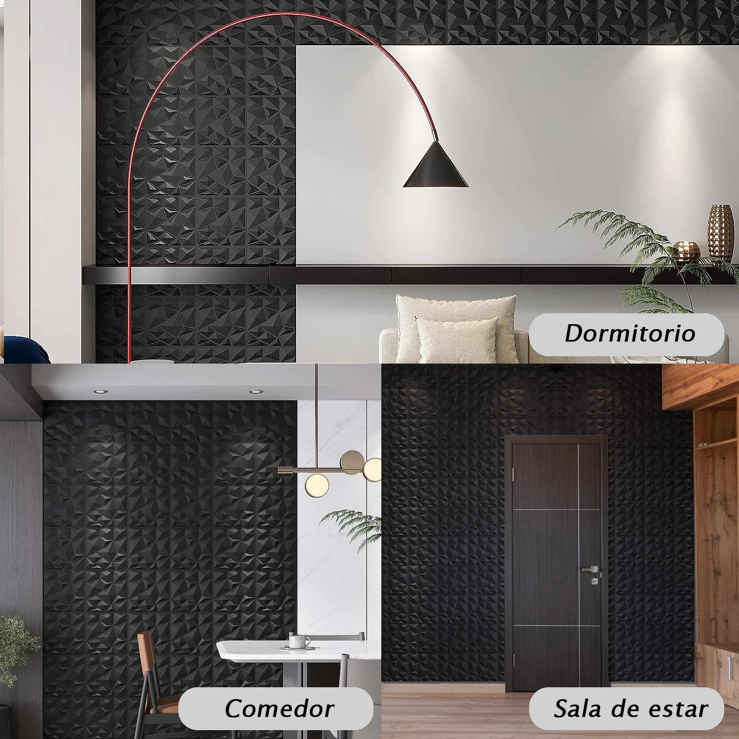 PANEL DE PARED 13PM NUEVO DECORACIÓN ESTÉREO 3D ADHESIVO HOGAR RONDON - 2