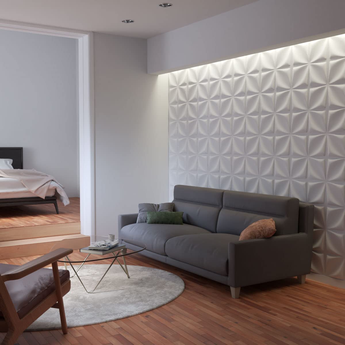 PANEL DE PARED 13PM NUEVO PLACAS DIAMANTE EUROPEO 3D PAPEL IMPERMEABLE RONDON - 6