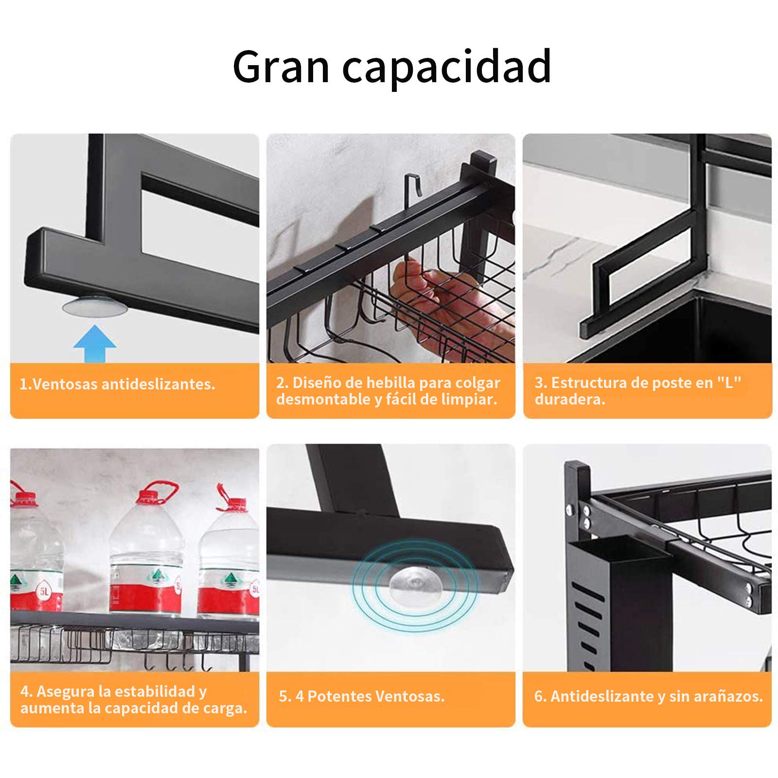 SECAPLATOS FREGADERO ESCURRIDOR SECADO ORGANIZADOR RONDON - 8