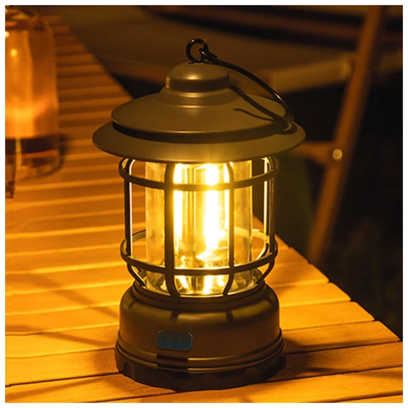 LÁMPARA LED 1/4 DE LUZ & DISEÑO NUEVO QUEROSENO ACAMPAR AA USB CAMPING EXTERIOR RONDON - 8