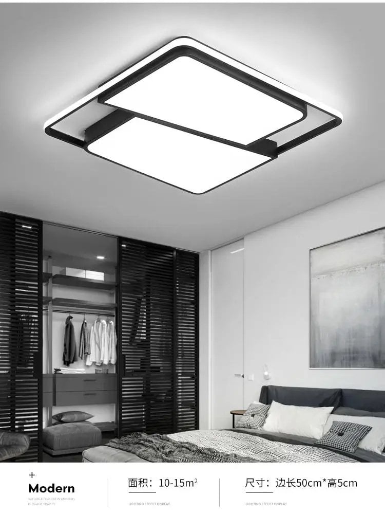 LÁMPARA TECHO CUADRADA LED INTERIOR ATENUACIÓN RONDON - 6