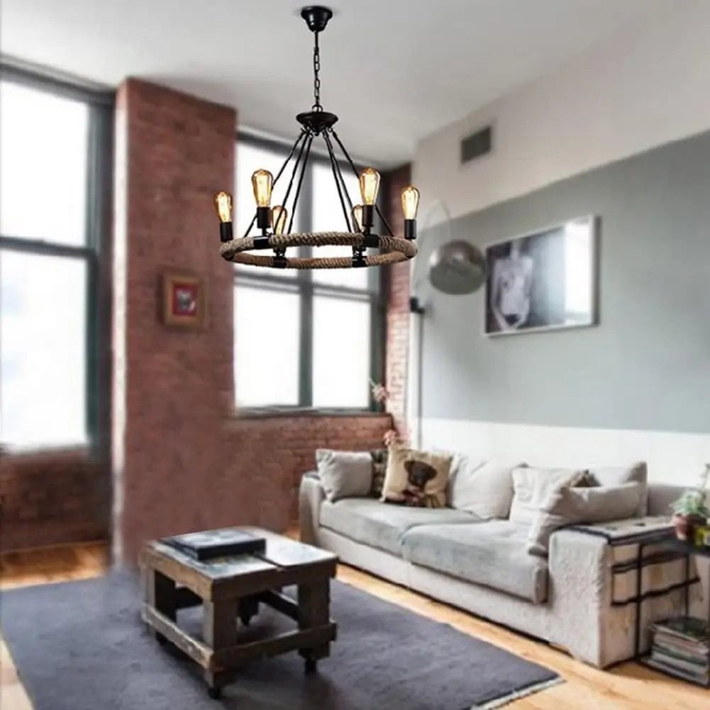 LÁMPARA COLGANTE TECHO ESTILO RETRO LOFT MODERNA RONDON - 5