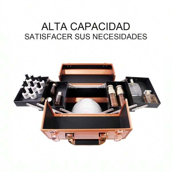 MALETÍN MAQUILLAJE ESTUCHE PORTÁTIL COSMÉTICOS DAMAS RONDON - 4