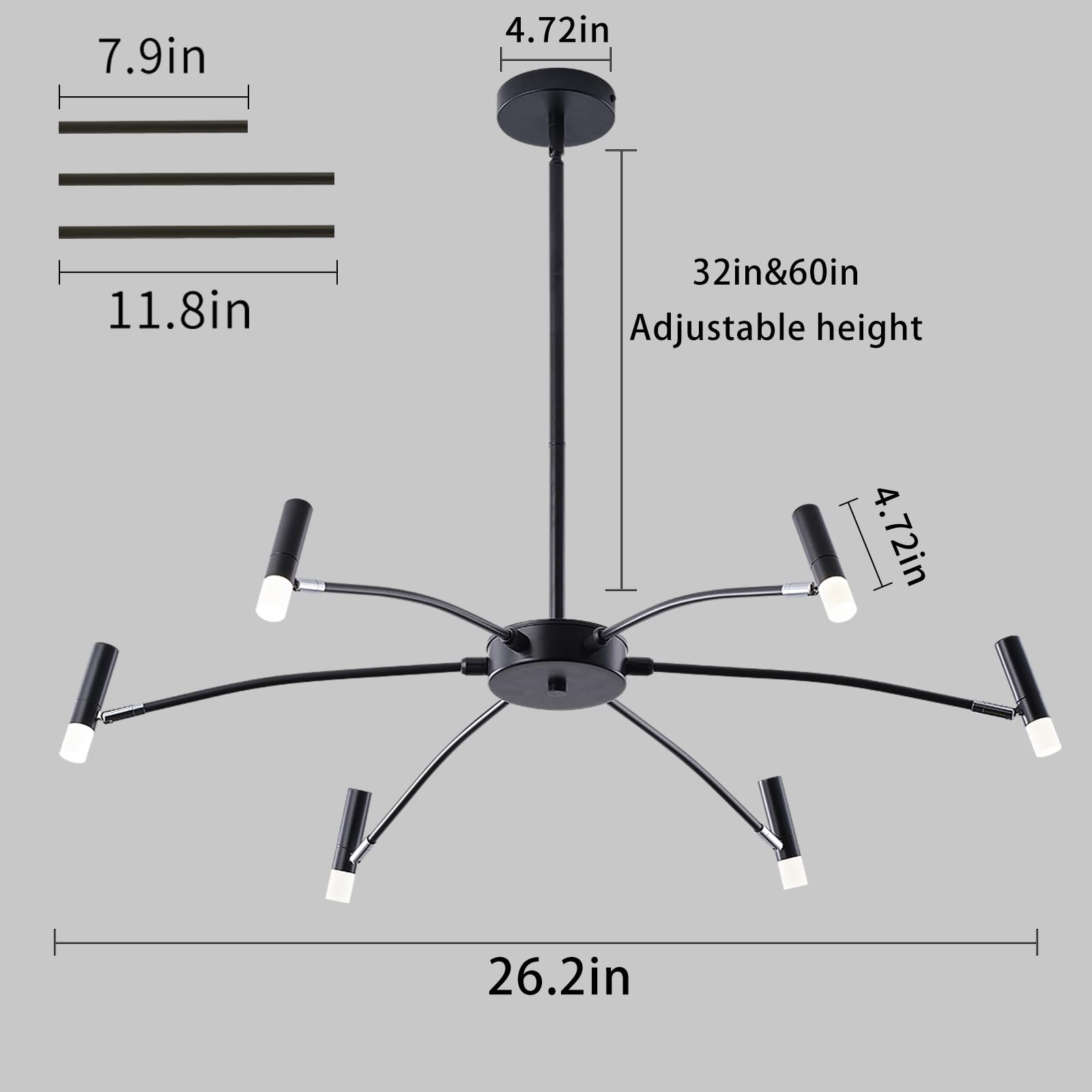 LÁMPARA LED COMEDOR MODERNA COLGAR TECHO SALA RONDON - 9