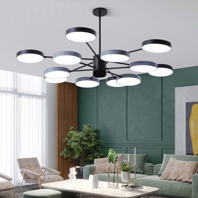 CANDELABROS TECHO LED MODERNO SALA COMEDOR HOGAR RONDON - 3