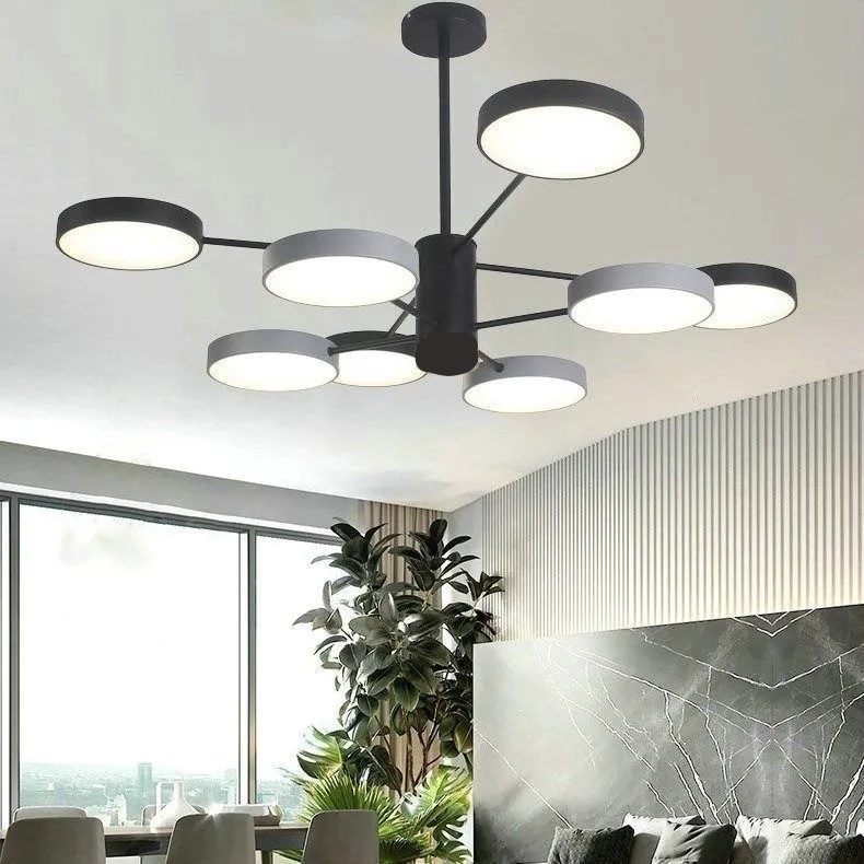 CANDELABROS TECHO LED MODERNO SALA COMEDOR HOGAR RONDON - 4